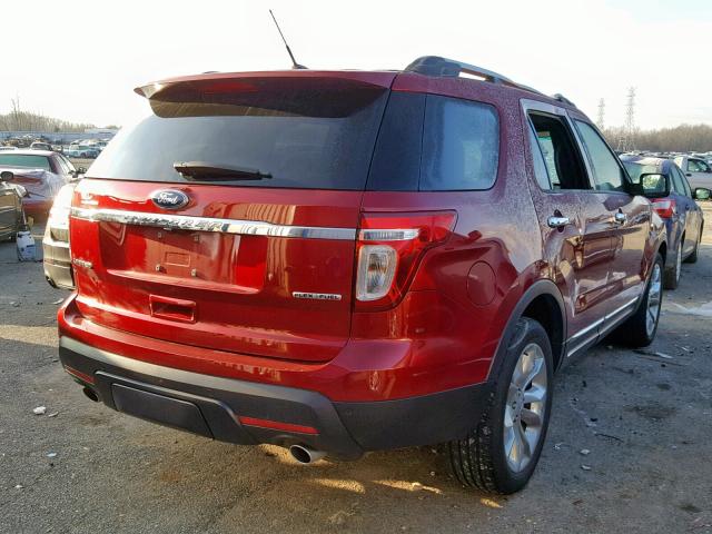 1FM5K7F81FGB24621 - 2015 FORD EXPLORER L MAROON photo 4