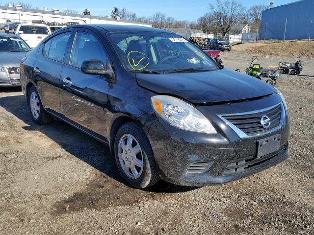 3N1CN7APXEL830470 - 2014 NISSAN VERSA S BLACK photo 1