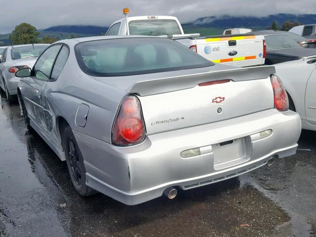 2G1WX12K939417937 - 2003 CHEVROLET MONTE CARL GRAY photo 3