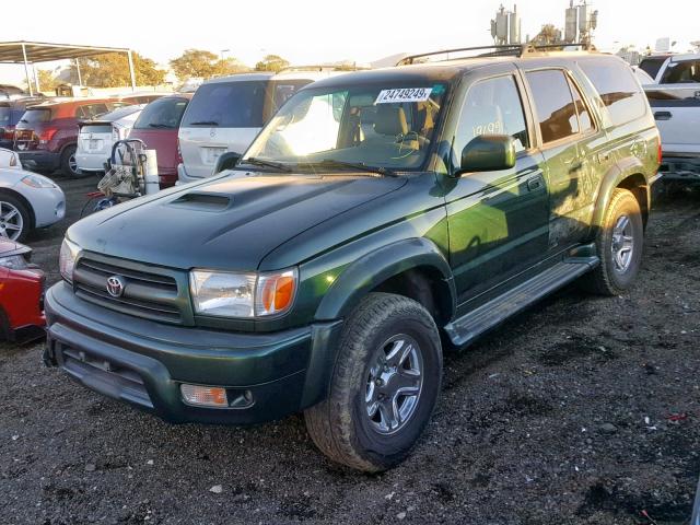 JT3GN86R4Y0155901 - 2000 TOYOTA 4RUNNER SR GREEN photo 2