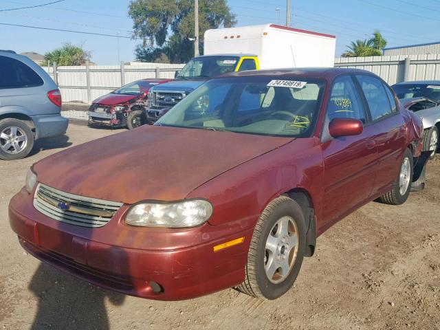 1G1NE52J72M571421 - 2002 CHEVROLET MALIBU LS BURGUNDY photo 2