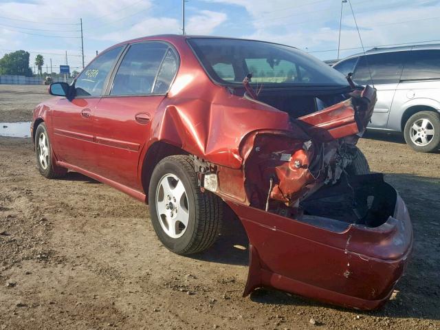 1G1NE52J72M571421 - 2002 CHEVROLET MALIBU LS BURGUNDY photo 3