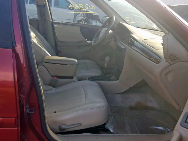 1G1NE52J72M571421 - 2002 CHEVROLET MALIBU LS BURGUNDY photo 5