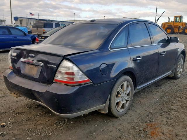 1FAHP25W48G183256 - 2008 FORD TAURUS LIM BLUE photo 4