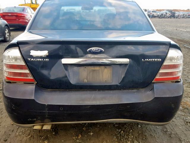 1FAHP25W48G183256 - 2008 FORD TAURUS LIM BLUE photo 9