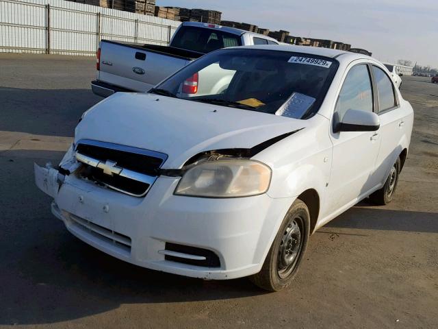 KL1TD56637B075159 - 2007 CHEVROLET AVEO BASE Ақ фото 2