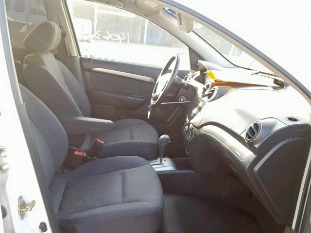 KL1TD56637B075159 - 2007 CHEVROLET AVEO BASE Ақ фото 5
