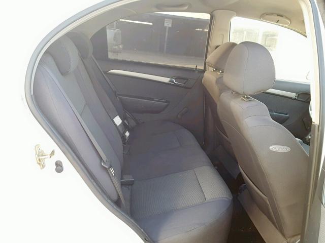 KL1TD56637B075159 - 2007 CHEVROLET AVEO BASE Ақ фото 6
