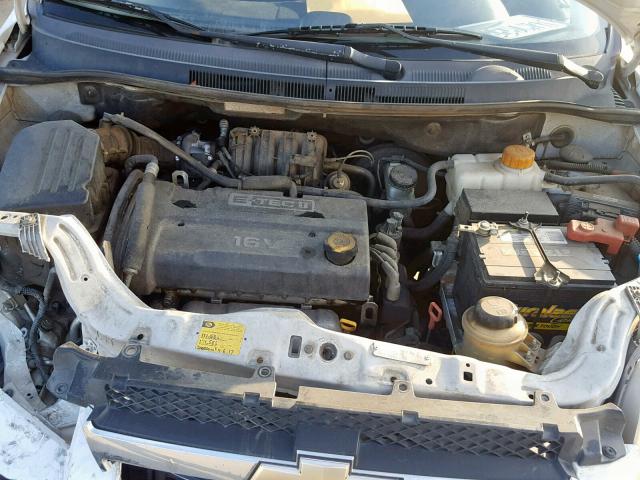 KL1TD56637B075159 - 2007 CHEVROLET AVEO BASE Ақ фото 7