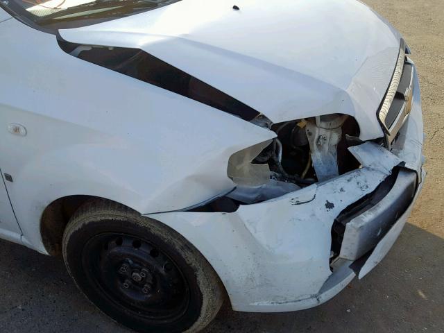 KL1TD56637B075159 - 2007 CHEVROLET AVEO BASE Ақ фото 9