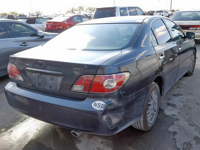 JTHBA30G645043771 - 2004 LEXUS ES 330 GRAY photo 4