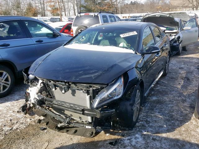 5NPE34AF9HH457718 - 2017 HYUNDAI SONATA SPO BLACK photo 2