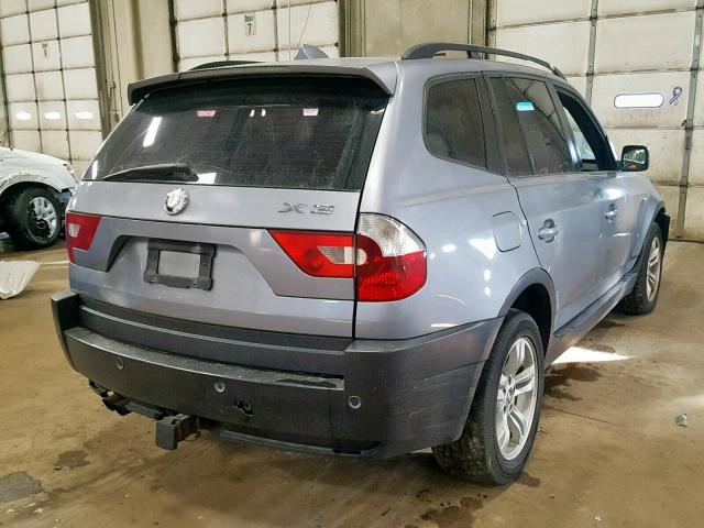 WBXPA93434WC33135 - 2004 BMW X3 3.0I SILVER photo 4