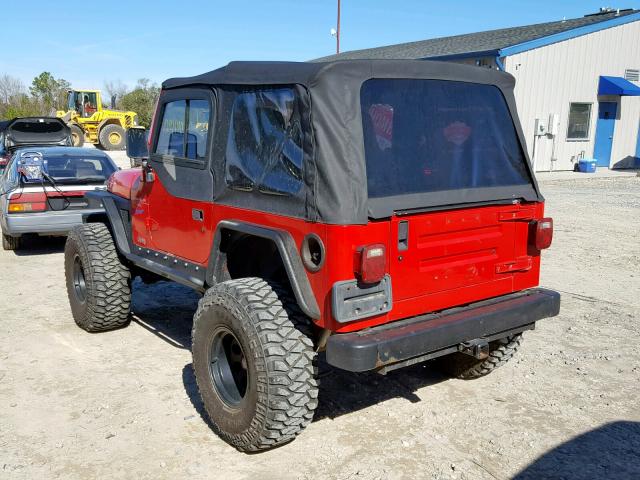 1J4FY19S8VP426721 - 1997 JEEP WRANGLER / RED photo 3