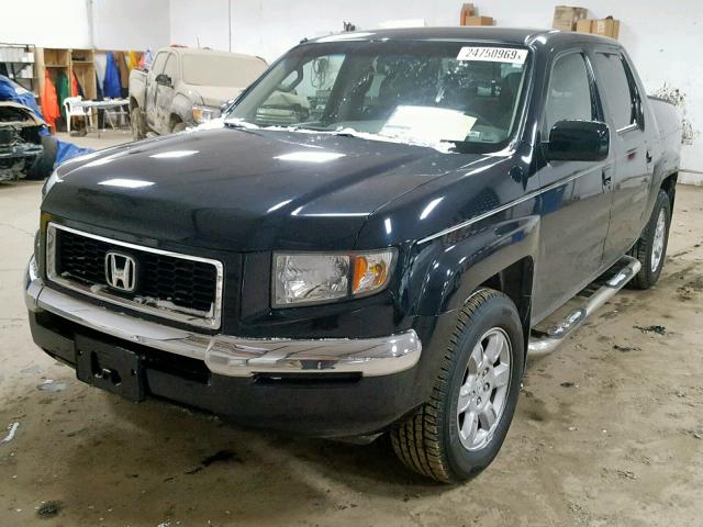 2HJYK16496H547555 - 2006 HONDA RIDGELINE BLACK photo 2