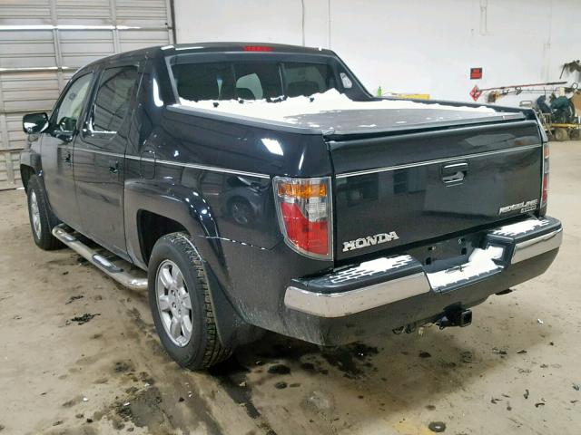 2HJYK16496H547555 - 2006 HONDA RIDGELINE BLACK photo 3