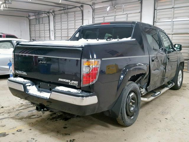 2HJYK16496H547555 - 2006 HONDA RIDGELINE BLACK photo 4