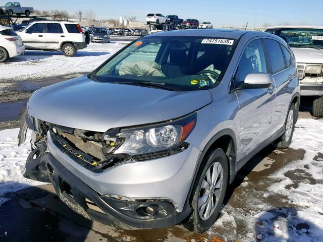 5J6RM4H57EL074969 - 2014 HONDA CR-V EX SILVER photo 2