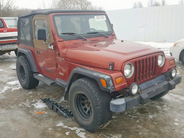 1J4FY19S1WP708572 - 1998 JEEP WRANGLER / MAROON photo 1