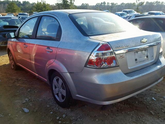 KL1TD56618B052173 - 2008 CHEVROLET AVEO BASE ვერცხლისფერი ფოტო 3