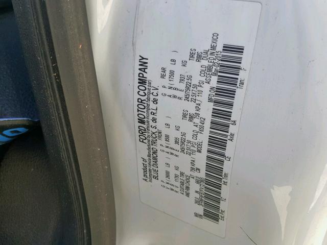 3FRNF6FB7FV727865 - 2015 FORD F650 SUPER WHITE photo 10