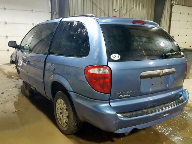 2A4GP44R07R353116 - 2007 CHRYSLER TOWN & COU BLUE photo 3