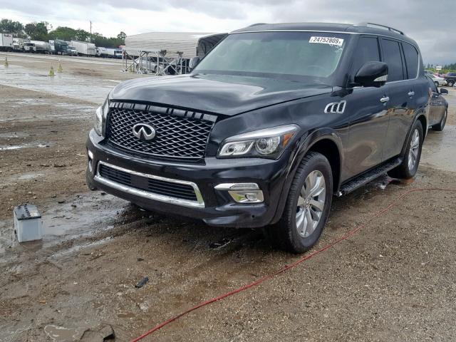 JN8AZ2NF6H9640356 - 2017 INFINITI QX80 BASE BLACK photo 2