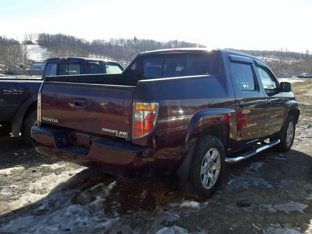 2HJYK16478H540915 - 2008 HONDA RIDGELINE BROWN photo 4