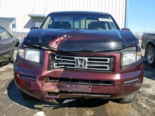 2HJYK16478H540915 - 2008 HONDA RIDGELINE BROWN photo 9