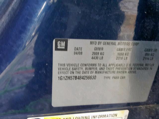 1G1ZH57B484256630 - 2008 CHEVROLET MALIBU 1LT 蓝色 照片 10