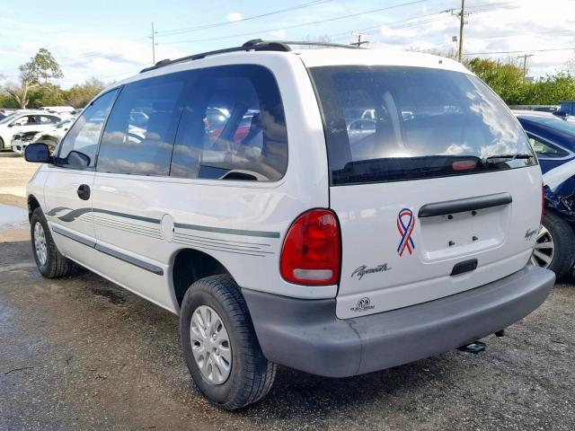 2P4FP2539WR637452 - 1998 PLYMOUTH VOYAGER WHITE photo 3