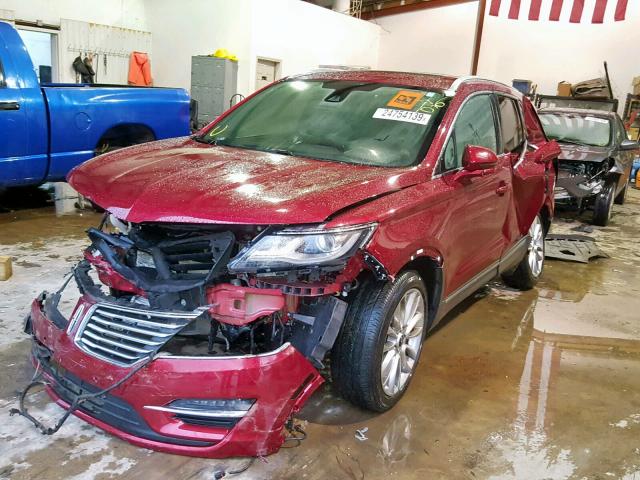 5LMCJ3C97GUJ27801 - 2016 LINCOLN MKC RESERV MAROON photo 2