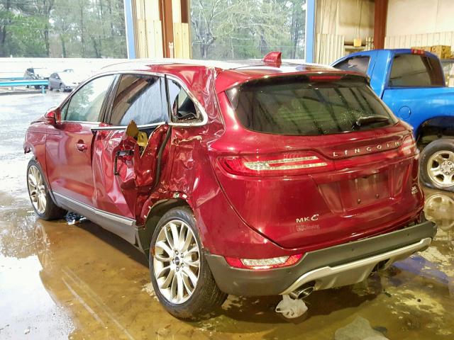 5LMCJ3C97GUJ27801 - 2016 LINCOLN MKC RESERV MAROON photo 3