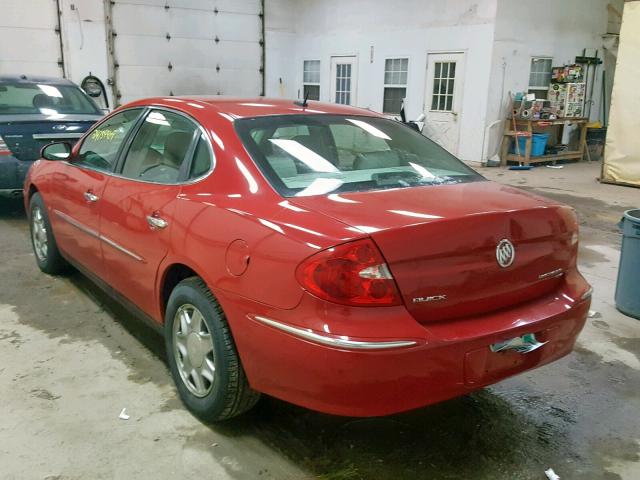 2G4WC582281170893 - 2008 BUICK LACROSSE C RED photo 3