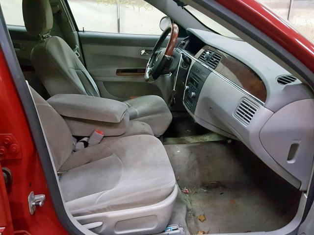 2G4WC582281170893 - 2008 BUICK LACROSSE C RED photo 5