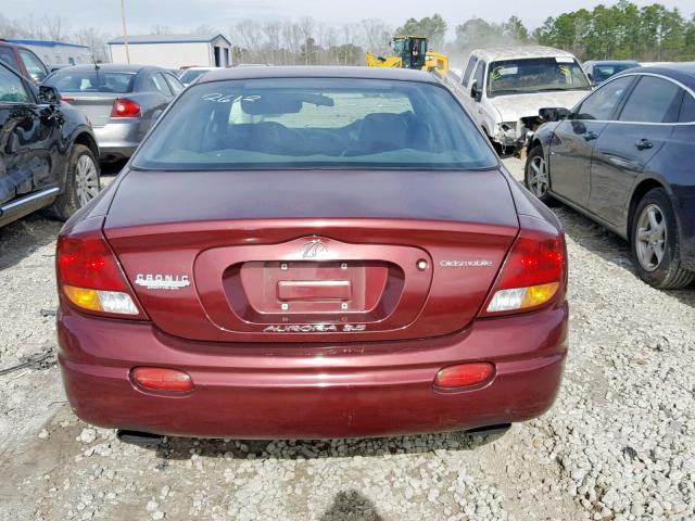 1G3GR64H114122612 - 2001 OLDSMOBILE AURORA BURGUNDY photo 9