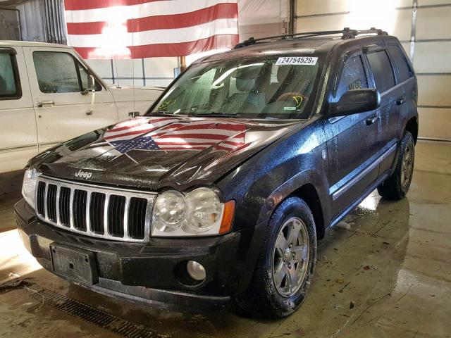 1J8HR58285C553554 - 2005 JEEP GRAND CHER BLACK photo 2