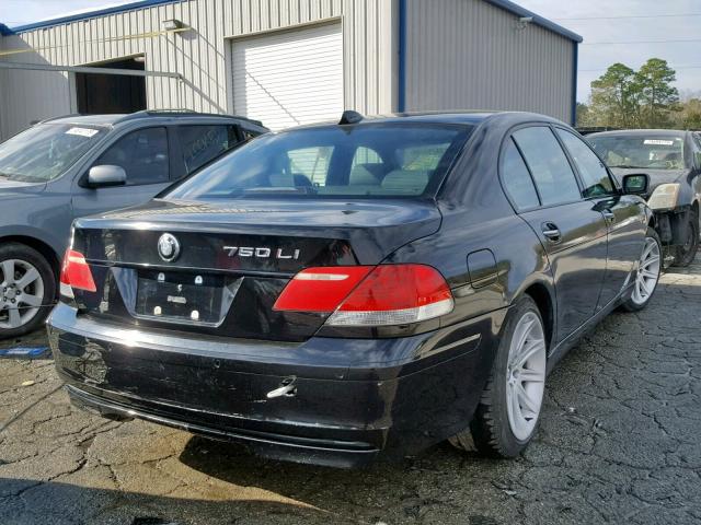 WBAHN83546DT25775 - 2006 BMW 750 LI BLACK photo 4