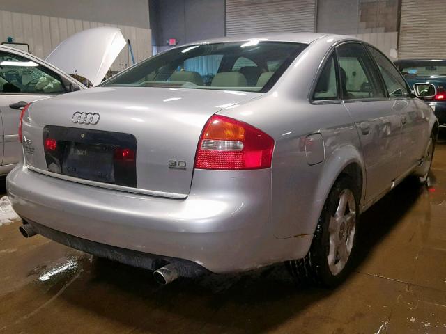 WAULT64B53N009459 - 2003 AUDI A6 3.0 QUA SILVER photo 4