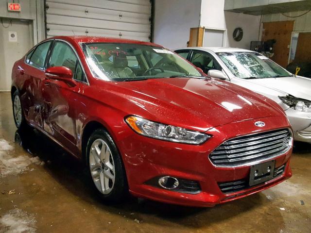 3FA6P0HR6DR309086 - 2013 FORD FUSION SE RED photo 1