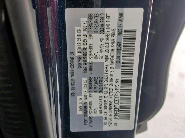 JM3KFBDM7J0371715 - 2018 MAZDA CX-5 GRAND BLUE photo 10