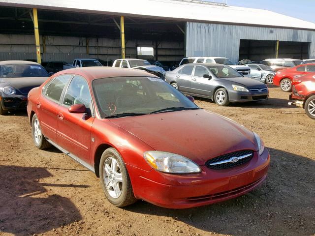 1FAFP56S5YA198131 - 2000 FORD TAURUS SEL RED photo 1