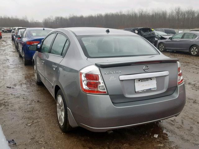 3N1AB6AP7CL609982 - 2012 NISSAN SENTRA 2.0 GRAY photo 3