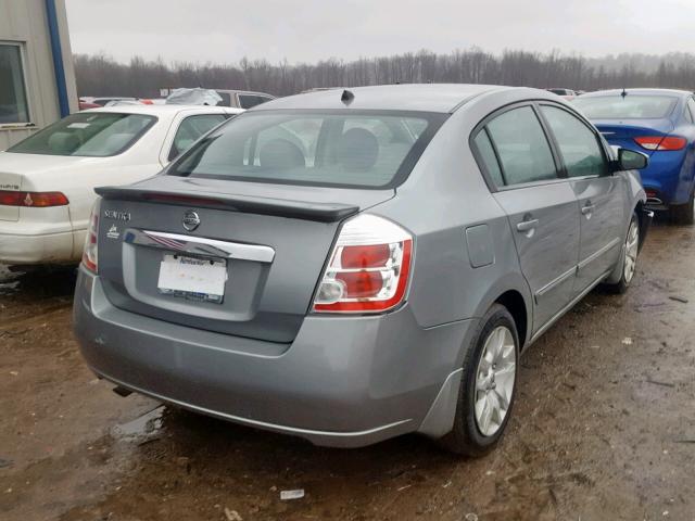 3N1AB6AP7CL609982 - 2012 NISSAN SENTRA 2.0 GRAY photo 4