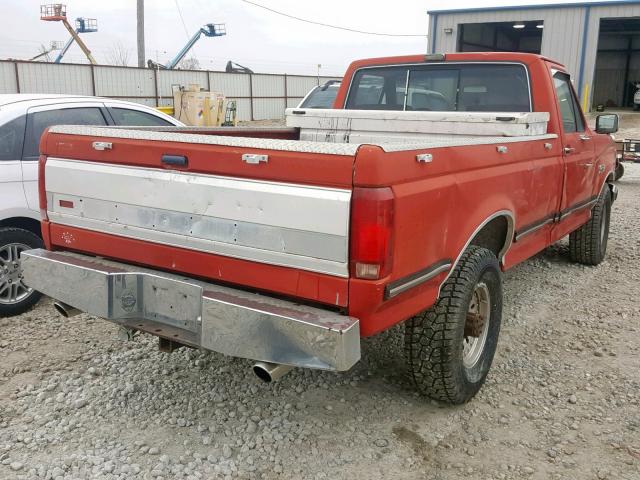 1FTHF25H1LLB35549 - 1990 FORD F250 RED photo 4