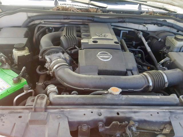 1N6AD0ER5AC405557 - 2010 NISSAN FRONTIER C WHITE photo 7