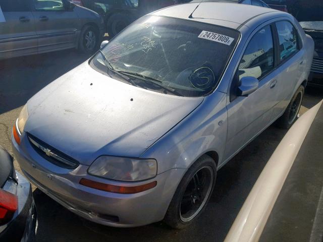 KL1TD56686B662164 - 2006 CHEVROLET AVEO BASE ვერცხლისფერი ფოტო 2