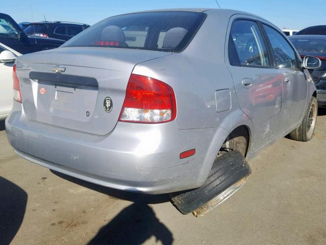 KL1TD56686B662164 - 2006 CHEVROLET AVEO BASE ვერცხლისფერი ფოტო 4