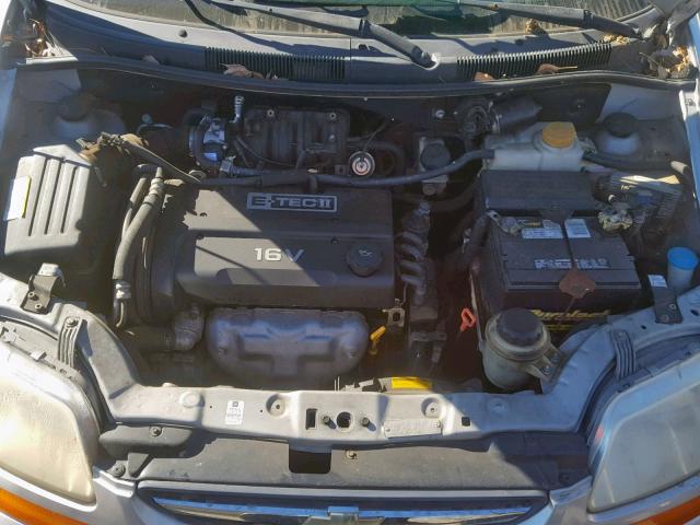 KL1TD56686B662164 - 2006 CHEVROLET AVEO BASE ვერცხლისფერი ფოტო 7