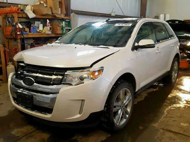 2FMDK4KC2DBA23919 - 2013 FORD EDGE LIMIT WHITE photo 2